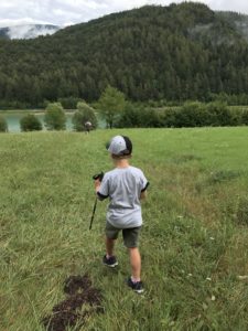 montagna con bambini