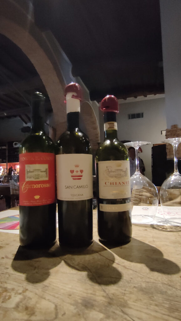 VINI ASSAGGIATI ALLA DEGUSTAZIONE DELLA TENUTA IL CORNO