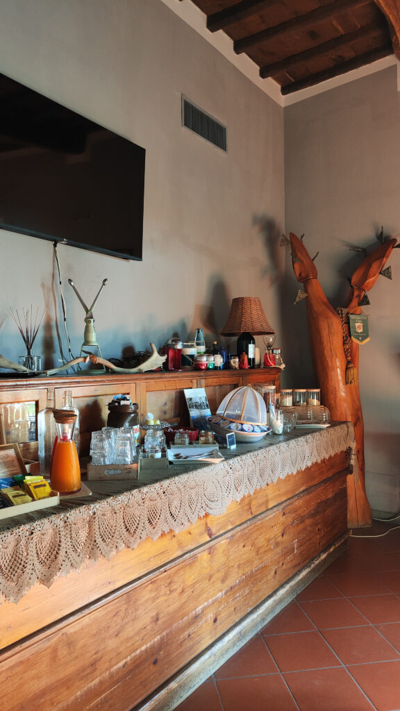 buffet bevande della colazione alla tenuta il corno