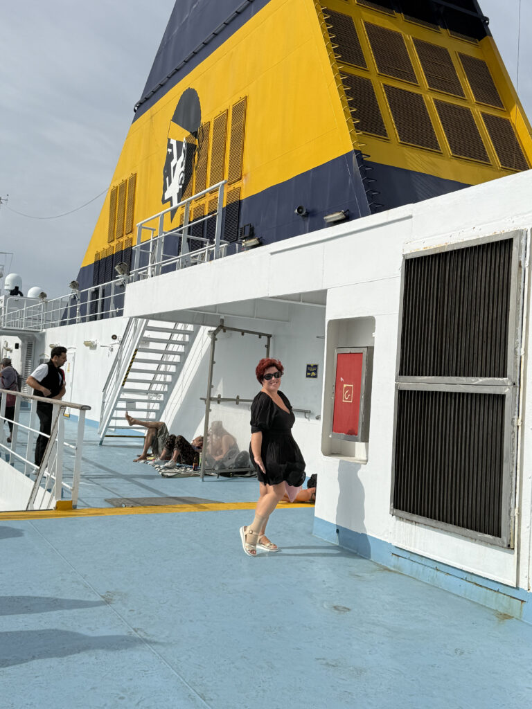 silvia ceriegi sulla maga espress two di corsica ferries